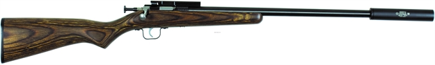 Picture of Crickett, Keystone Rifle, 22 Lr, Single Shot, 1/2X28 Threaded Bull Barrel, EZ Loader, Mount, Brown Lam, Blued Bbl