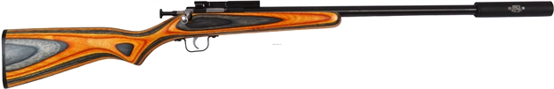 Picture of Crickett, Keystone Rifle, 22 Lr, Single Shot, 1/2X28 Threaded Bull Barrel, EZ Loader, Mount, Orange/Black, Blued Bbl