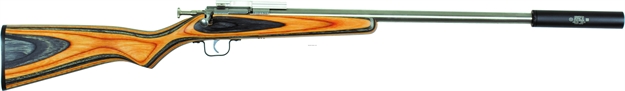 Picture of Crickett, Keystone Rifle, 22 Lr, Single Shot, 1/2X28 Threaded Bull Barrel, EZ Loader, Mount, Orange/Black, SS Bbl