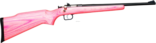 Picture of Crickett, Keystone Youth Rifle, 22 Lr, Single Shot, 16.125" Blued Barrel, EZ Loader, Scope Mount, Pink Laminate Stock