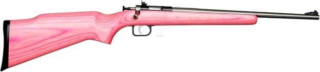 Picture of Crickett, Keystone Youth Rifle, 22 Lr, Single Shot, 16.125" SS Barrel, EZ Loader, Scope Mount, Pink Laminate Stock