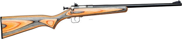 Picture of Crickett, Keystone Youth Rifle, 22Wmr, Single Shot, 16.125" Blued Barrel, EZ Loader, Scope Mount, Orange/Balck Stock