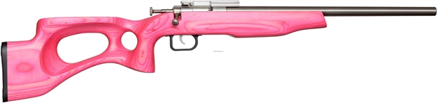 Picture of Crickett, Keystone Youth Rifle, 22Wmr, Single Shot, EZ Loader, Scope Mount, Target Model, 16.125" SS Bbl, Pink Lam