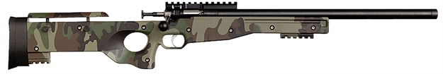 Picture of  Crickett Ksa2150-M81 Precision  Full Size 22 LR Single Shot 16.10" Blued Threaded Bull Barrel, Blued Crickettinny Rail Steel Receiver, M81 Woodland Camo Synthetic Adj Lop Stock