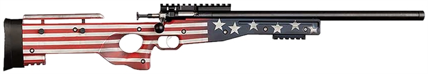 Picture of  Crickett Ksa2150-Og Precision  Full Size 22 LR Single Shot 16.10" Blued Threaded Bull Barrel, Blued Crickettinny Rail Steel Receiver, Old Glory Synthetic Adj Lop Stock