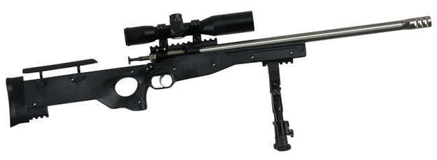 Picture of  Crickett Ksa2159 Cpr Complete Package 22 LR Caliber With 1Rd Capacity, 16.12" Bull Barrel, Blued Metal Finish & Fixed Adjustable Cheek Piece Black Stock Right Hand (Youth) Includes Scope & Bipod 611613021599