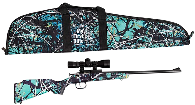 Picture of  Crickett Ksa2172bsc MY First Rifle Package 22 S/L/Lr Single Shot 16.10" Blued Steel Barrel & Receiver, Muddy Girl Serenity Synthetic Fixed Stock, 4X32 Scope