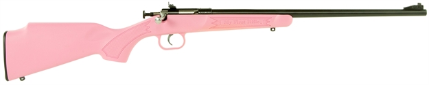 Picture of  Crickett Ksa2220 Youth  22 LR 1Rd 16.12" Blued Single Shot Barrel, Blued Stainless Steel Receiver, Pink Fixed Synthetic Stock, Right Hand
