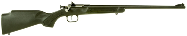 Picture of  Crickett Ksa2240 Youth  22 LR 1Rd 16.12" Blued Barrel & Receiver, Fixed Front/Adjustable Rear Peep Sights, Black Synthetic Stock W/11.5" Lop, Rebounding Firing Pin Safety 611613022404