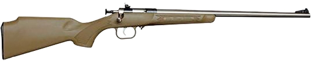 Picture of  Crickett KSA2243 MY First Rifle Gen2 22 S/L/LR Single Shot 16.10" Stainless Steel Barrel & Receiver, Desert Tan Synthetic Fixed Stock, EZ Loader