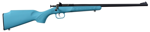 Picture of  Crickett Ksa2302 Youth  22 LR 1Rd 16.12" Blued Barrel & Receiver, Fixed Front/Adjustable Rear Peep Sights, Blue Synthetic Stock W/11.5" Lop, Rebounding Firing Pin Safety
