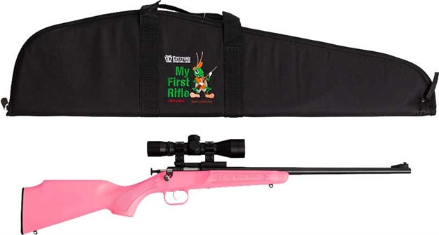 Picture of Crickett Rifle G2 22Lr Blued/ Pink Synth W/Scope And Case KSA2220BSC 611613122203