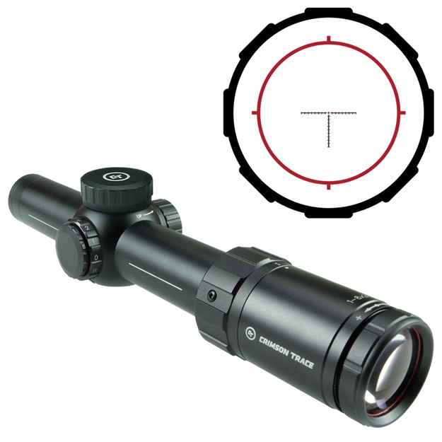 Picture of Crimson Trace Ctl5108 5-Series Tactical Black Anodized 1-8X28mm 34Mm Tube Illuminated Sr-1 Mil Reticle CTL-5108