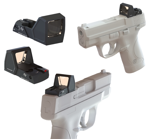 Picture of  Crimson Trace 0101800 CT Rad Micro Matte Black 1 X 21 MM X 14.5 MM 3 Moa Red Dot