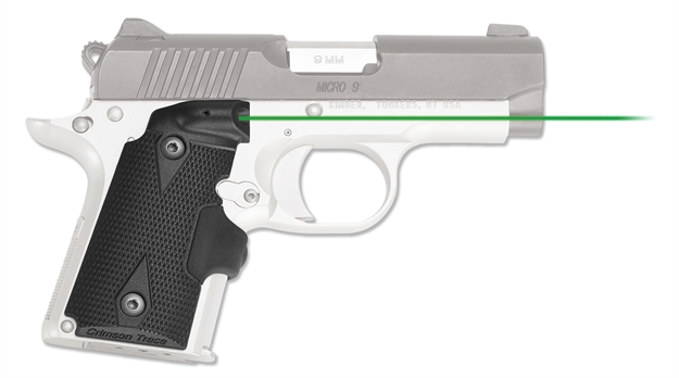 Picture of Crimson Trace 0156201 Lasergrips  Fits Kimber Micro 9, Green Laser Black Polymer LG409G 610242007424