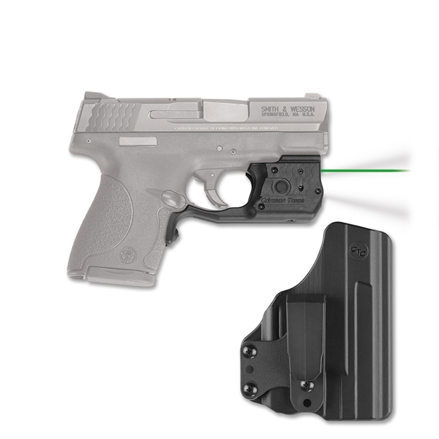 Picture of Crimson Trace Laserguard Pro Laser Sight For Smith & Wesson M&P Shield .40 Cal And 9Mm, Green With Blade-Tech Holster