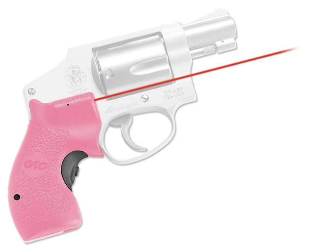 Picture of Crimson Trace 0134801 Lasergrips  Fits S&W J-Frame Round Butt, Red Laser 633Nm Wavelength 5Mw Output, Pink Polymer LG-105-PINK