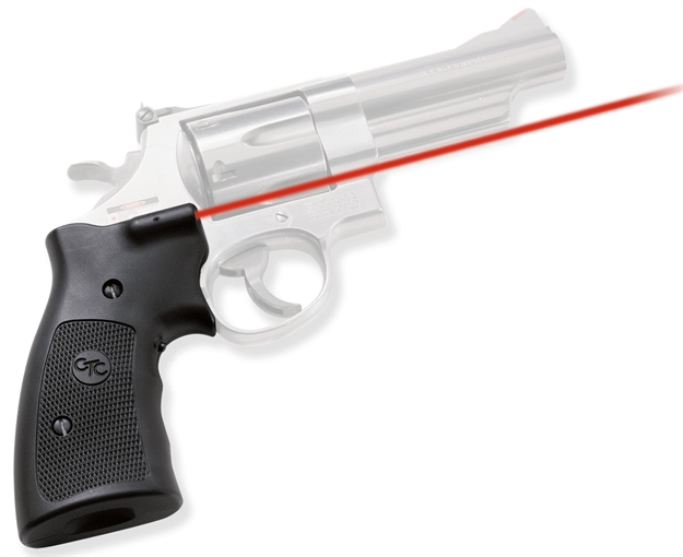 Picture of Crimson Trace 011070 Lasergrips  Fits S&W K/L & N Frames, Red Laser 633Nm Wavelength 5Mw Output, Black Polymer LG-207