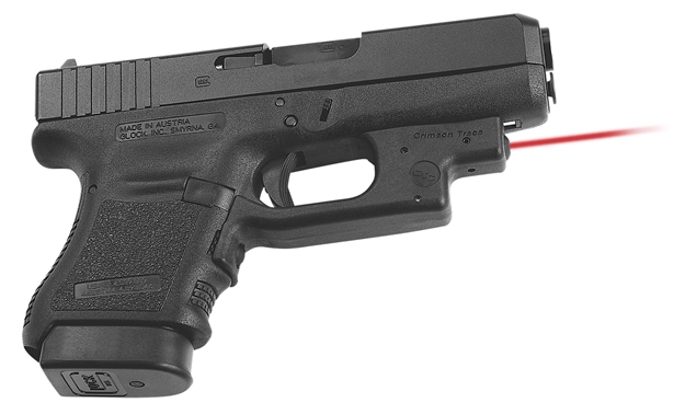 Picture of Crimson Trace Laserguard Laser Sight, Black, Pressure Sensor Activation, Red Laser, Fits Glock Compact Pistols LG-436
