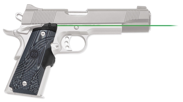 Picture of Crimson Trace 0155201 Lasergrips Master Series Fits 1911 Full-Size, Green Laser Black/Gray G10 LG-904G