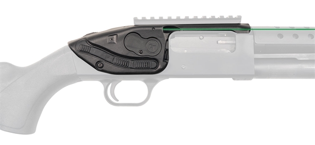Picture of Crimson Trace Ls-250G Green Lasersaddle Fits Most Mossberg 12 Gauge 500 Series, 590, 590A1, & Shockwave. LS250G
