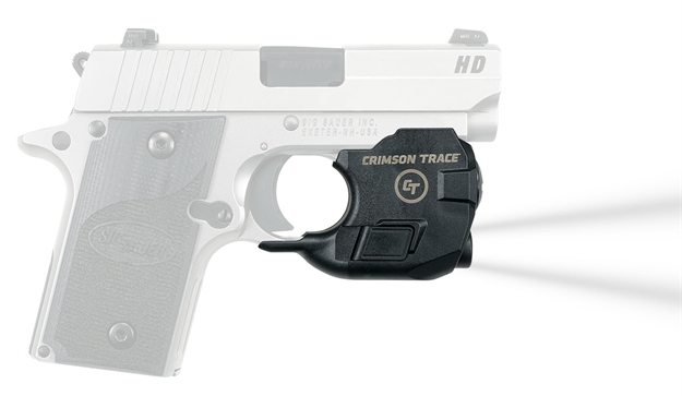 Picture of Crimson Trace 0183201 Lightguard  Polymer Sig P238/P938, 110 Lumens White Led, Trigger Guard Mount LTG776 850002469318