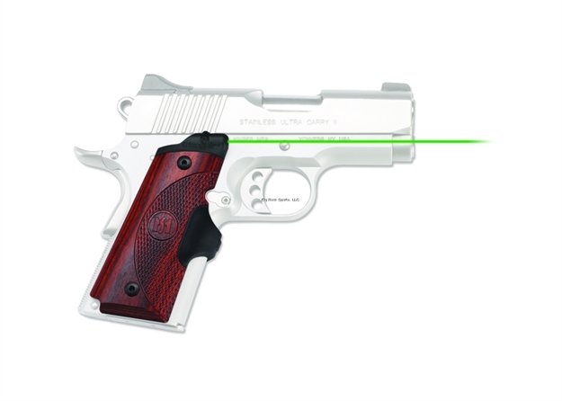 Picture of Crimson Trace Master Series Lasergrips, Rosewood, Instinctive Activation, Green Laser, Fits 1911 Pistols LG-902G 610242007813