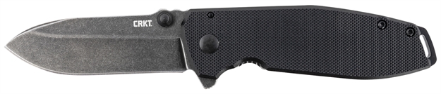 Picture of  Crkt 2495K Squid XM 2.95" Folding Drop Point Plain Black Stonewashed D2 Steel Blade/Black G10/Ss Handle Includes Pocket Clip 794023249507