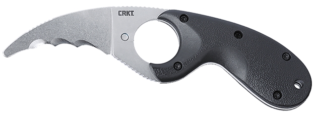 Picture of  Crkt 2511 Bear Claw  2.39" Fixed Hawkbill Veff Serrated Stonewashed Aus-8A SS Blade, Black Textured Grn Handle 794023251104