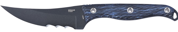 Picture of  Crkt 2709B Clever Girl  4.60" Fixed Veff Serrated Black Powder Coated Sk-5 Steel Blade, Blue Marbled G10 Handle 794023270921