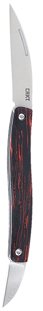 Picture of  Crkt 4810 Forebear  1.06"/2.29" Folding Wharncliffe Satin 12C27 Sandvik Blade, Black/Red G10 Handle 794023481006