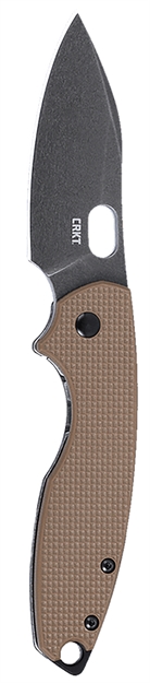 Picture of  Crkt 5317B Pilar Iii 2.97" Folding Spear Point Plain Stonewashed D2 Steel Blade, Brown G10/Ss Handle