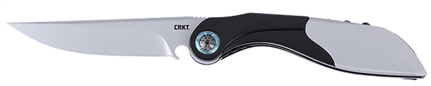 Picture of  Crkt 5702 Nucleus  3.19" Folding Plain Bead Blasted 12C27 Sandvik Blade, Black/Red G10/Ss Handle