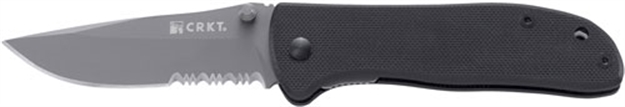 Picture of Crkt Drifter 2.87" Half Serrated Gray Drop Point Bld!