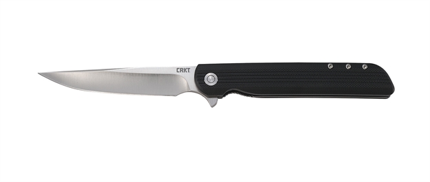 Picture of  Crkt 3810 Lck +  Large 3.62" Folding Drop Point Plain Satin 8Cr13mov SS Blade/ Black Grn Handle Includes Pocket Clip 794023381009