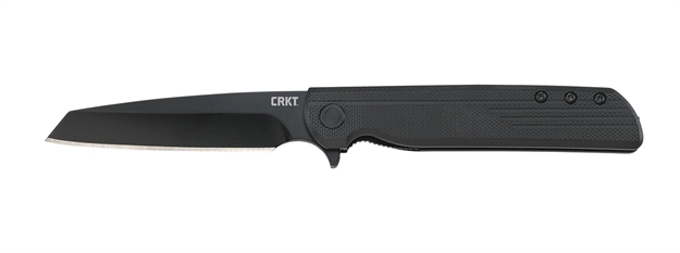 Picture of  Crkt 3802K Lck + Blackout 3.24" Folding Tanto Plain Black Oxide 8Cr13mov SS Blade/ Black Grn Handle Includes Pocket Clip
