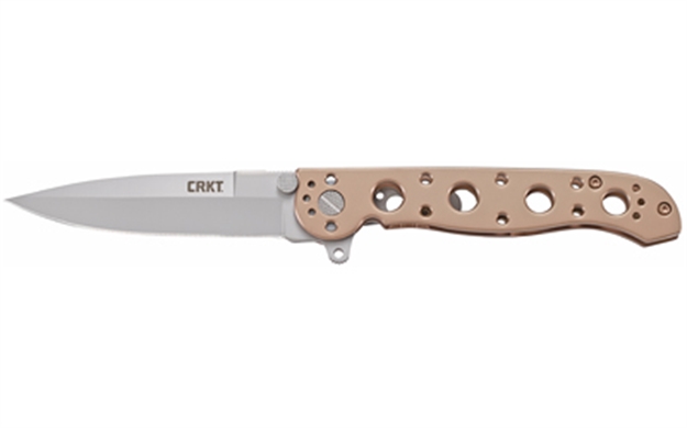 Picture of  Crkt M16-03Bs M16 03Bs 3.55" Folding Spear Point Plain Satin 12C27 Sandvik Blade/Bronze 2Cr13 Stainless Handle Includes Pocket Clip