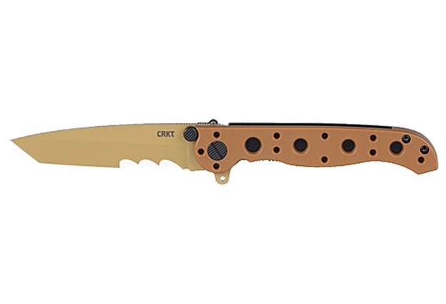 Picture of  Crkt M16-10Dz M16-10Dz  Edc 3.03" Folding Part Serrated Desert Tan D2 Steel Blade, Desert Tan Grn Handle