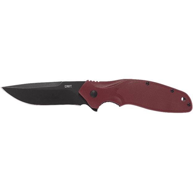 Picture of Crkt Shenanigan 3.35" Plain Edge Assisted Open Blk/Maroon K800RKP
