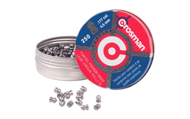 Picture of  Crosman P177 Premier Pointed 177 Lead Pointed Hunting Pellet 250/Tin