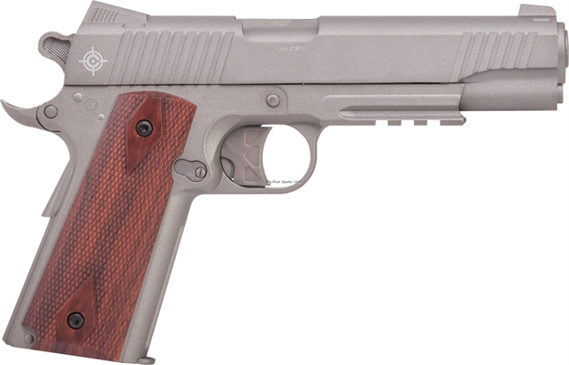 Picture of Crosman 1911 Silver, Co? Powered, Semi-Auto  Pellet Air Pistol .177 Cal