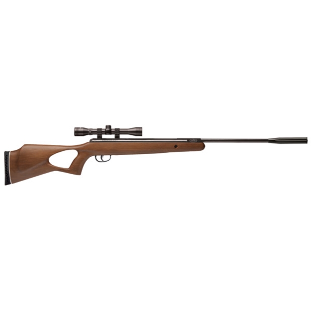 Picture of Benjamin Airguns Titan NP Break Barrel Air Rifle, Hardwood Thumb Hole Stock, .22 Cal, Nitro Piston, 4X32mm Scope, 1200 Fps (Alloy)