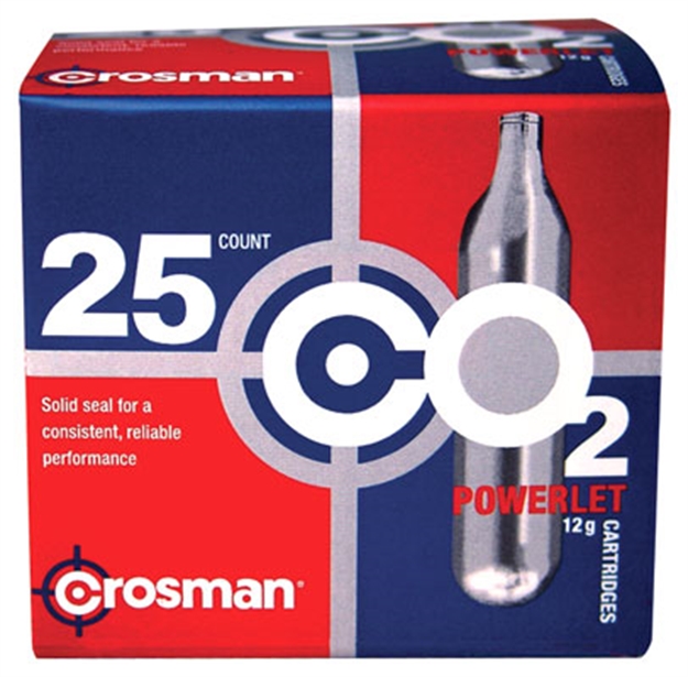 Picture of Crosman Co2 Powerlet Cartridges, 12-Gram, 25Pk 2311