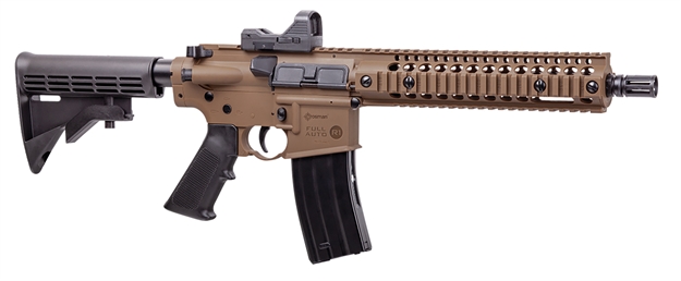 Picture of  Crosman Cfar1x Full Auto R1 Air Rifle Co2 177 25Rd Shot Black Flat Dark Earth Receiver Black 6 Position Stock