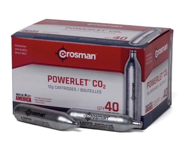 Picture of Crosman Co2 Powerlet Cartridges, 12-Gram, 40Pk 23140
