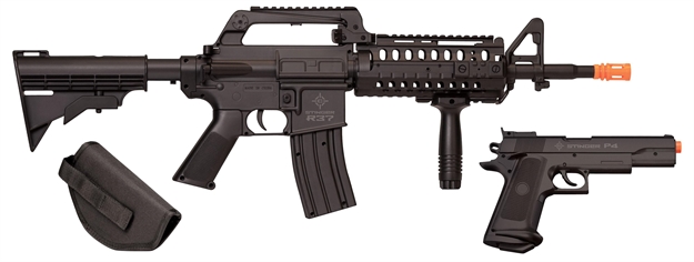 Picture of Crosman Elite Front Line Force Airsoft Kit, Tactical Rifle 300Fps, 1911-Style Pistol 225 Fps, 6Mm