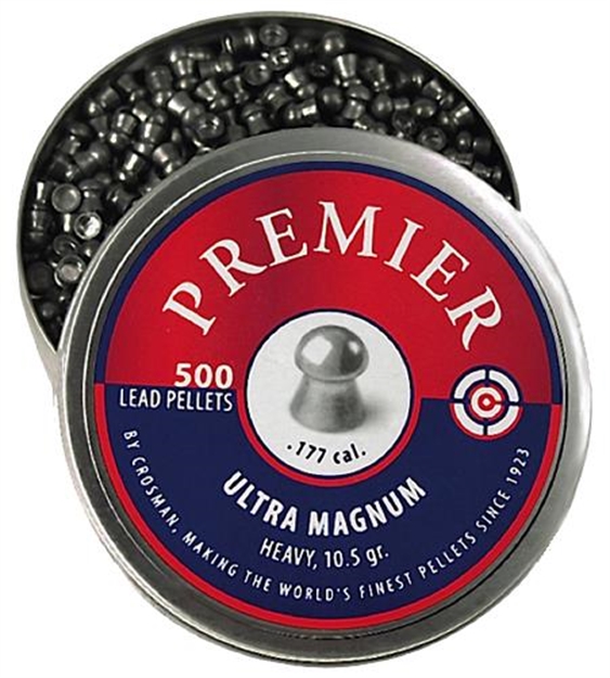 Picture of  Crosman Lum77 Premier Ultra Magnum 177 Lead Domed Heavy Pellet 500/Tin 028478125643
