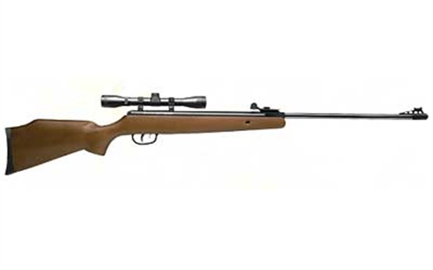 Picture of Crosman Optimus Break Barrel Pump Pellet Rifle, 4X32mm Scope, .177 Cal, Hardwood Stock, 1000 Fps CO1K77X 028478134584