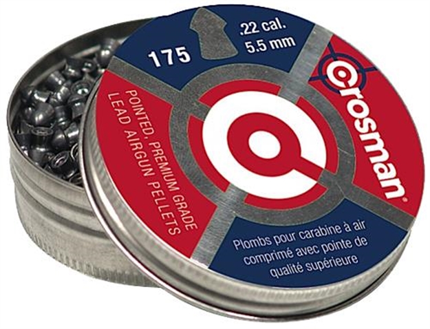 Picture of  Crosman P022 Premier Pointed 22 Lead Pointed Hunting Pellet 175/Tin 028478002210