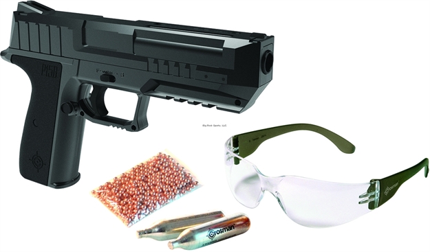 Picture of Crosman Co2 Powered Blowback BB Pistol Kit, 20-Rnd Magazine, W/Copperhead Bb's, 2-Co2 Cartridges, Shooting Glasses, 475 Fps